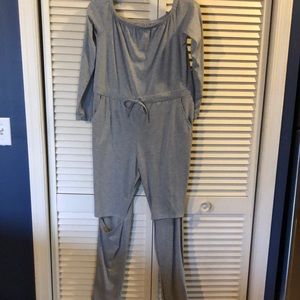Grey one piece jumpsuit